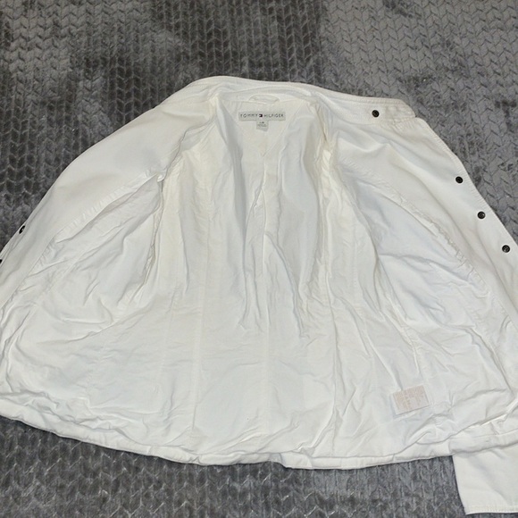 Tommy Hilfiger Bright White Y2K corduroy lined jacket. 100% Cotton. Size Large. - Picture 8 of 12